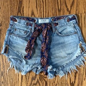 Free People denim shorts